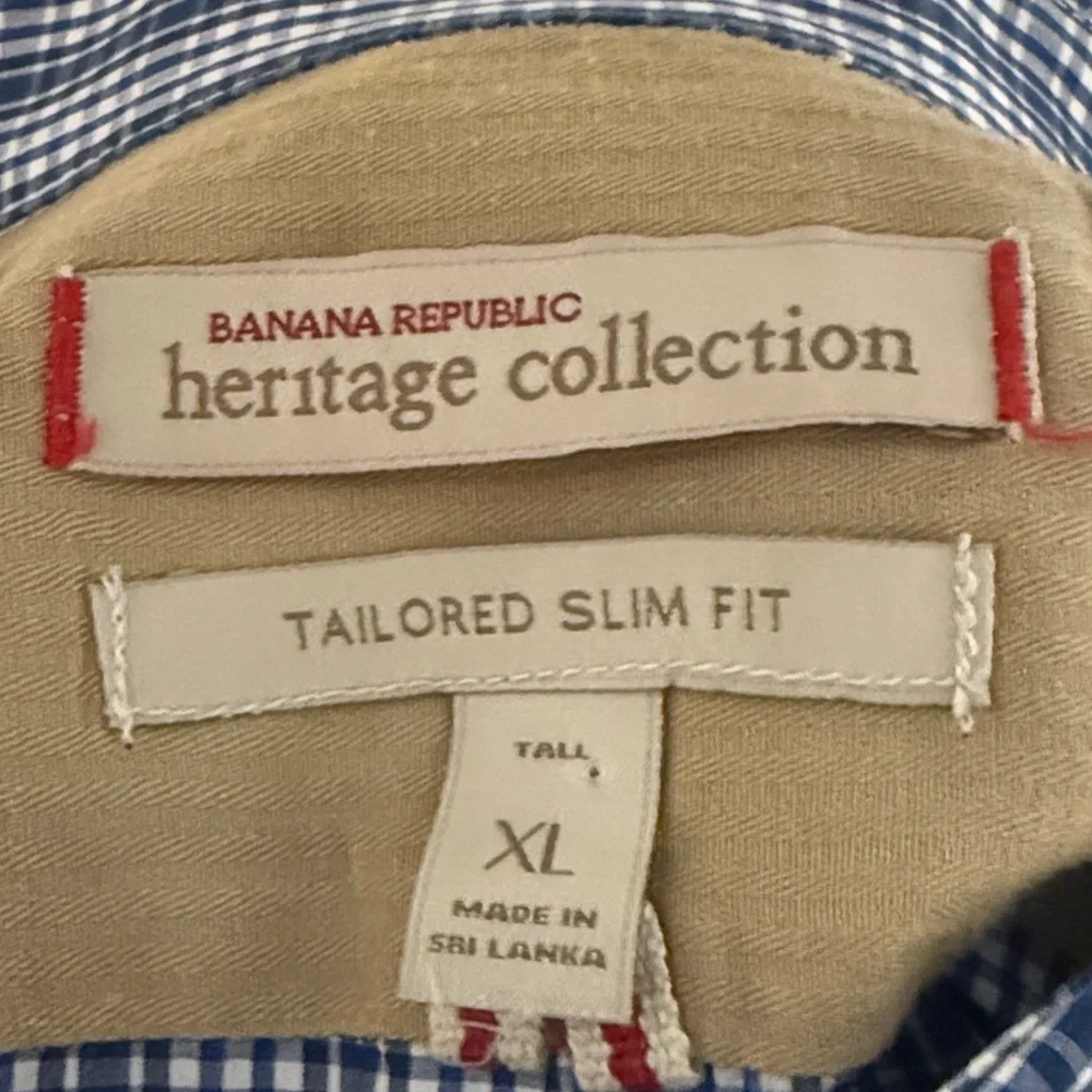 Banana Republic Heritage Collection Tailored Slim Fit Button Down Shirt Men’s L